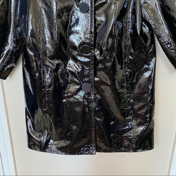 VINCE black patent leather coat - Picture 3 of 14